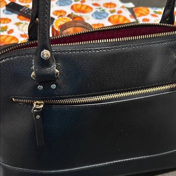Kate Spade Black Leather Satchel - Picture 9 of 10